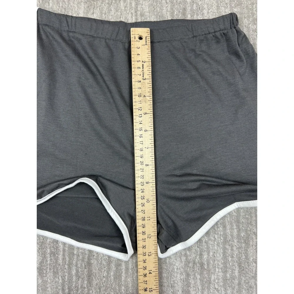 Romwe‎ Womens Shorts Small Gray Elastic Waist Athletic Activewear